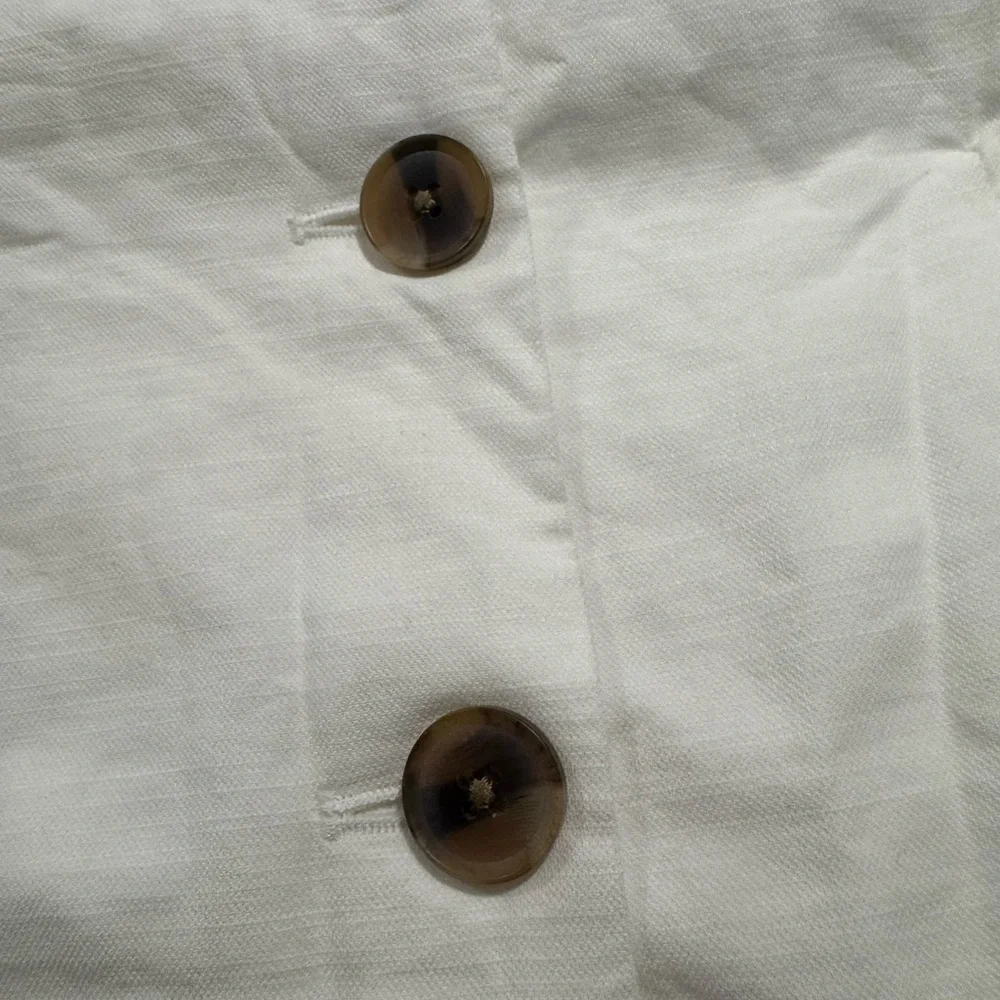 White Sleeveless Button-Down Dress NWT - Picture 3 of 3